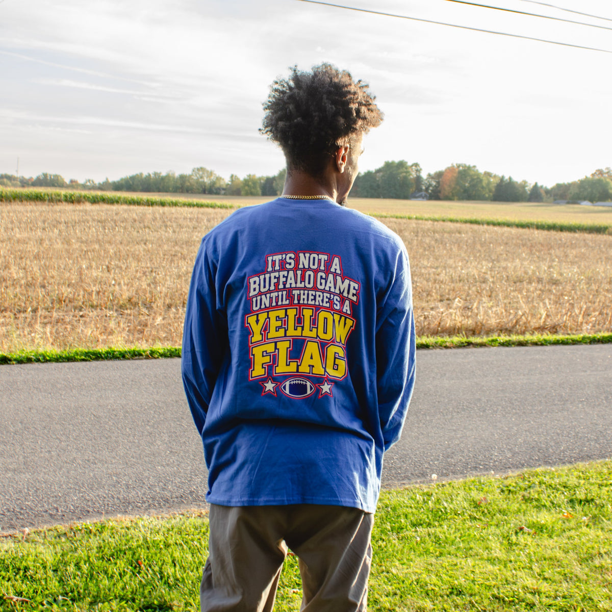 Yellow flag long sleeve shirt