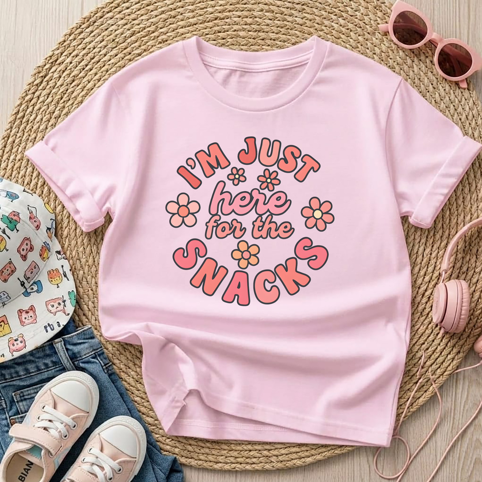 Just here for the snacks T-shirt