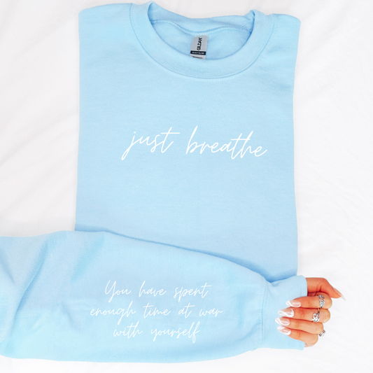 Just Breathe Crew Blue