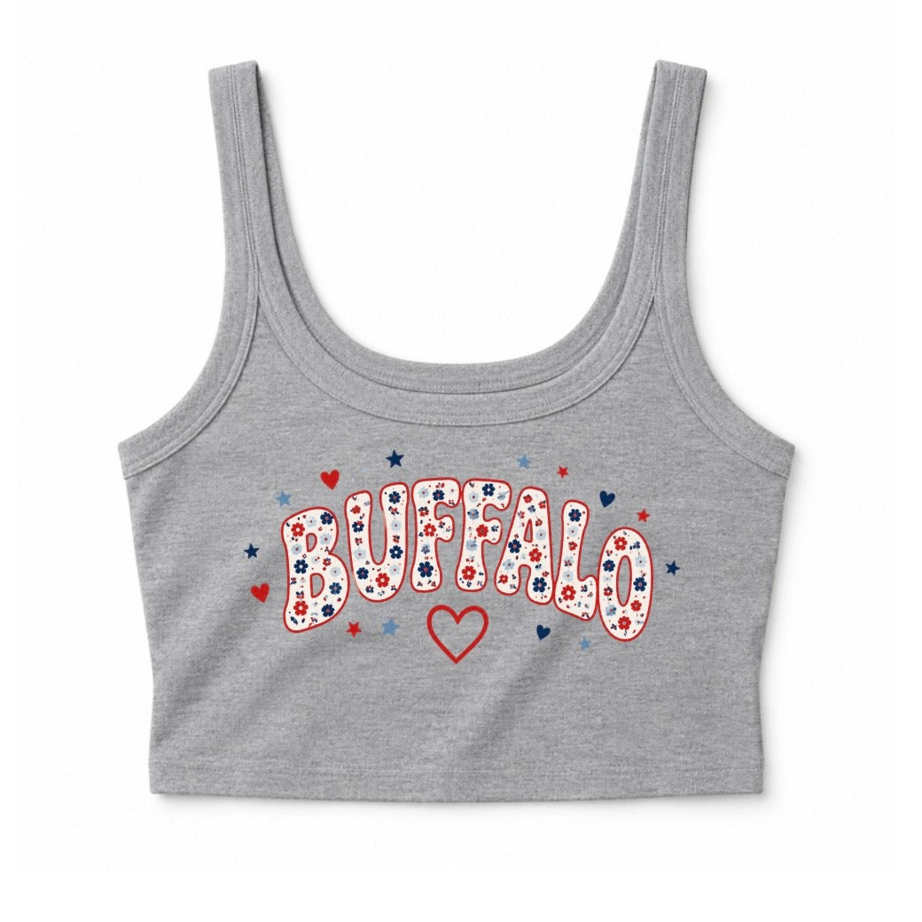 Buffalo floral crop top