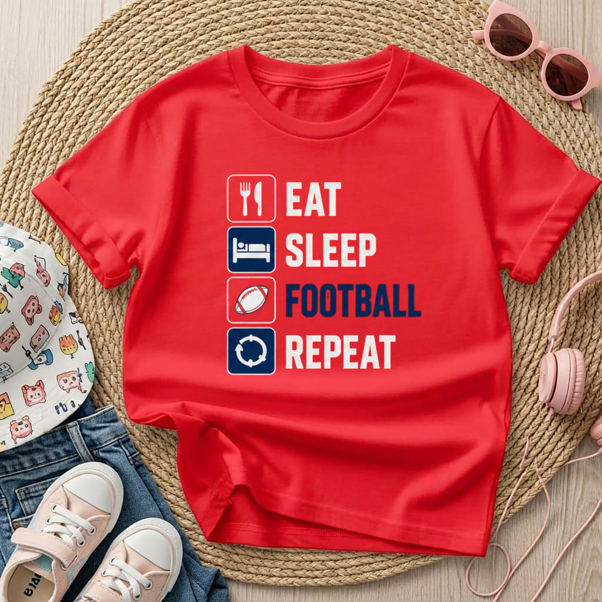 Football repeat T-shirt