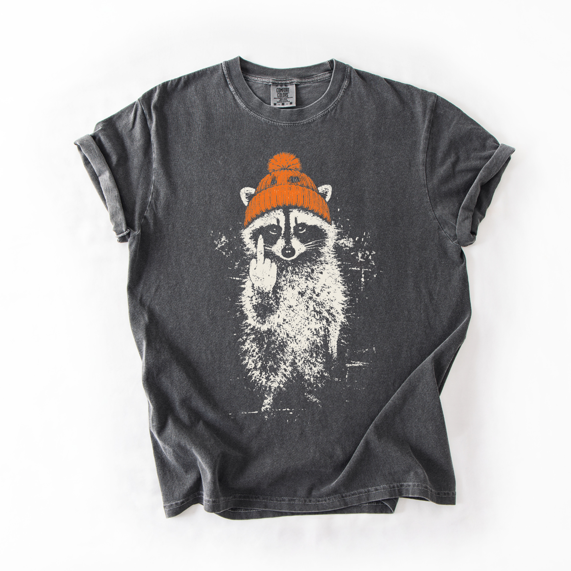 Middle finger raccoon T-shirt