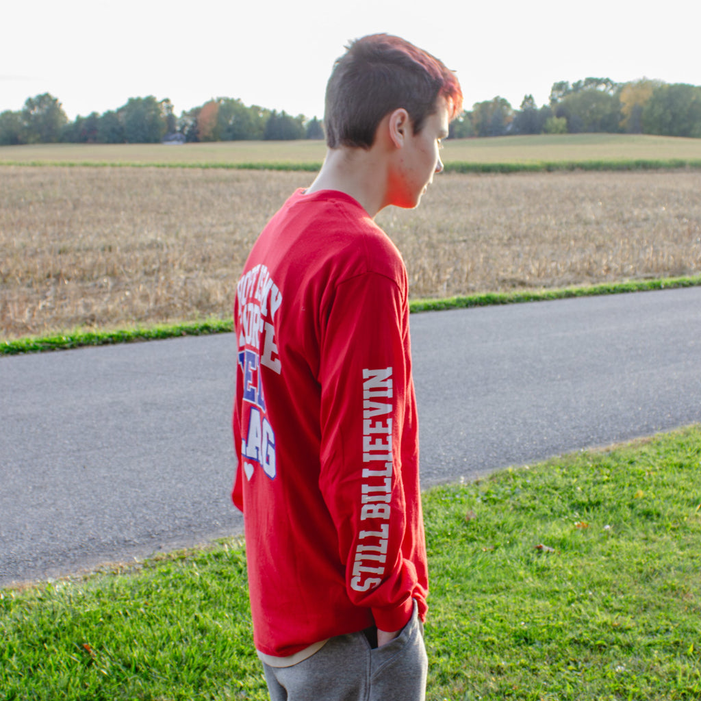 Red flag long sleeve shirt