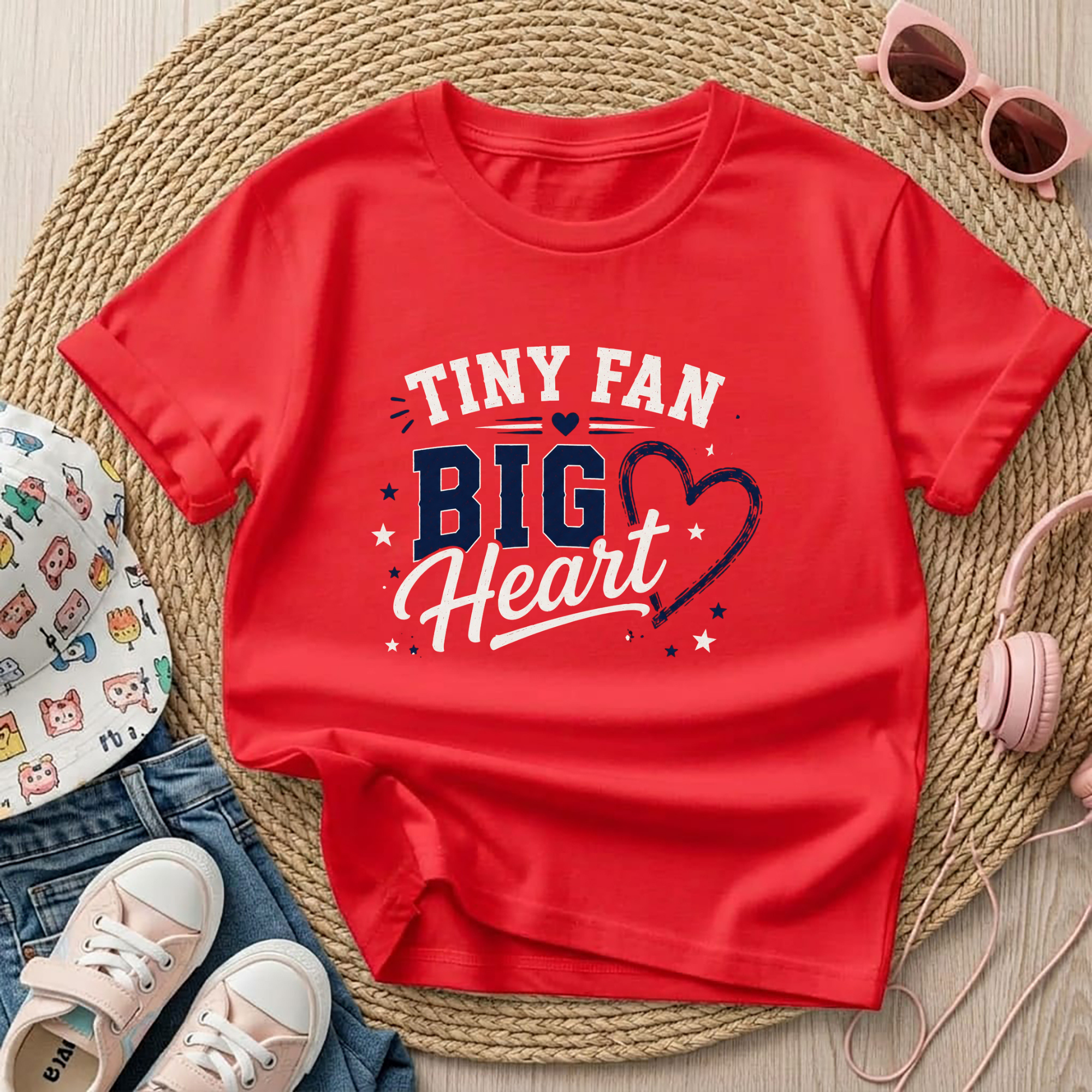 Tiny fan big heart T-shirt