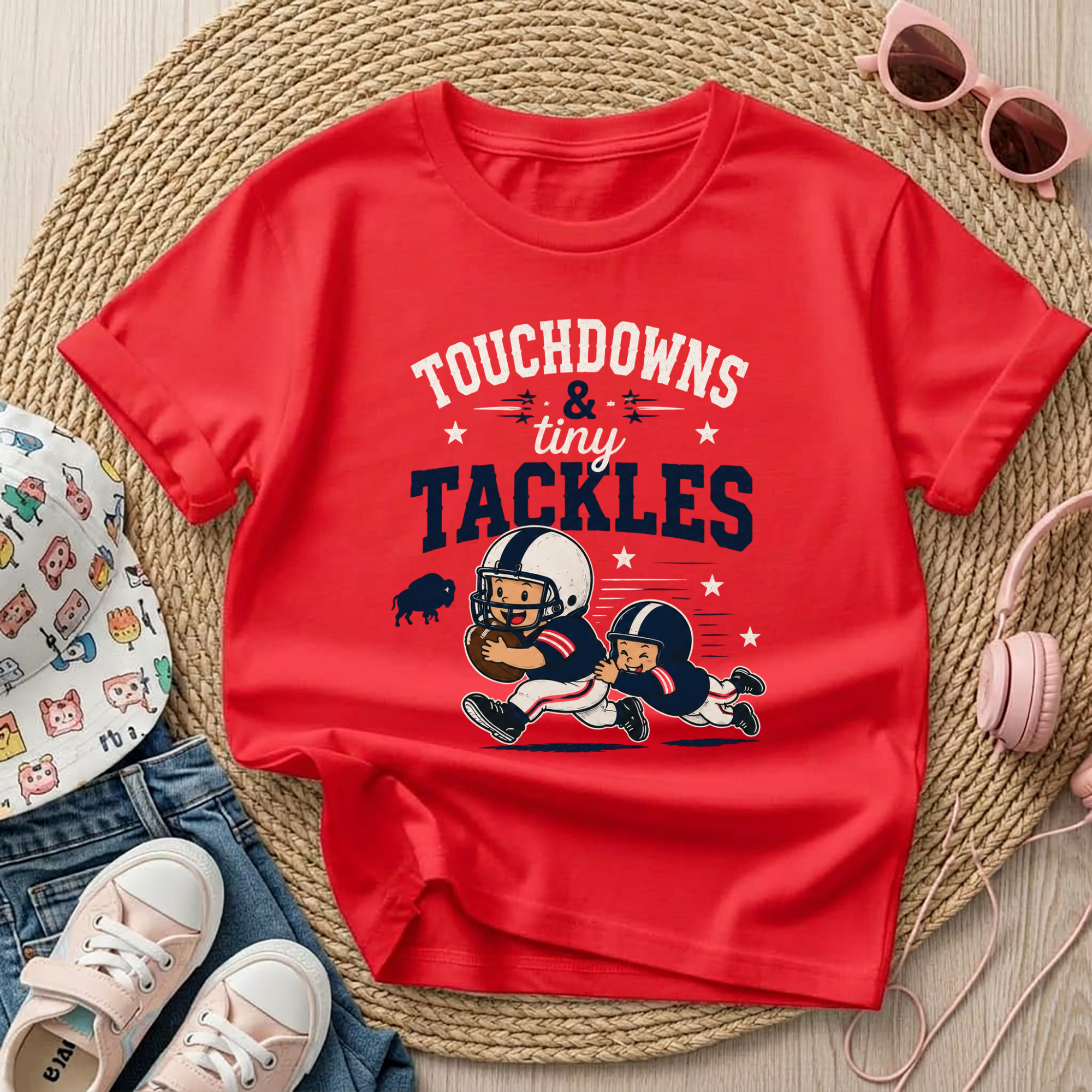 Touchdowns and tiny tackles T-shirt