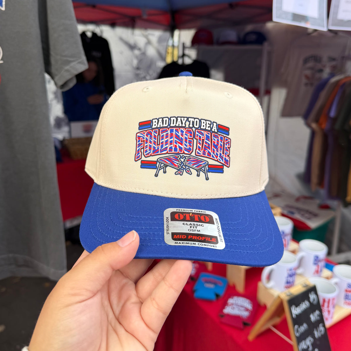Bad day to be a folding table hat