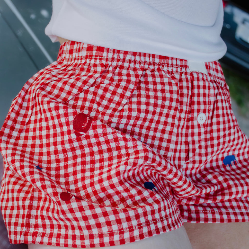 Cherry Buffalo boxer shorts