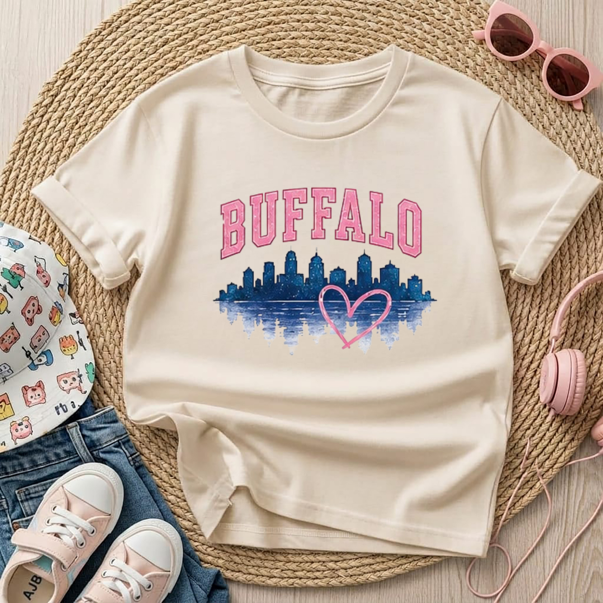 Buffalo watercolor T-shirt