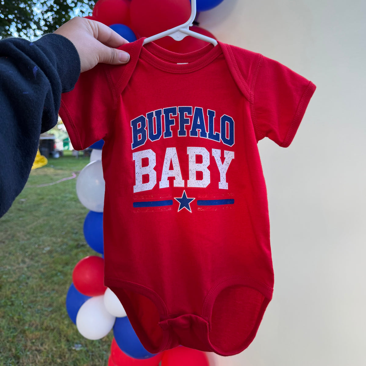 Buffalo baby onesie