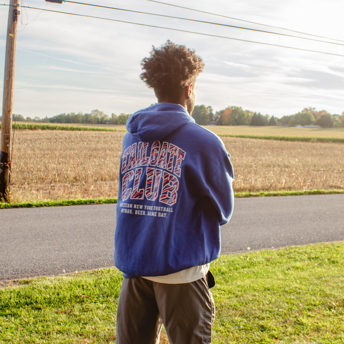 Tailgate club blue hoodie