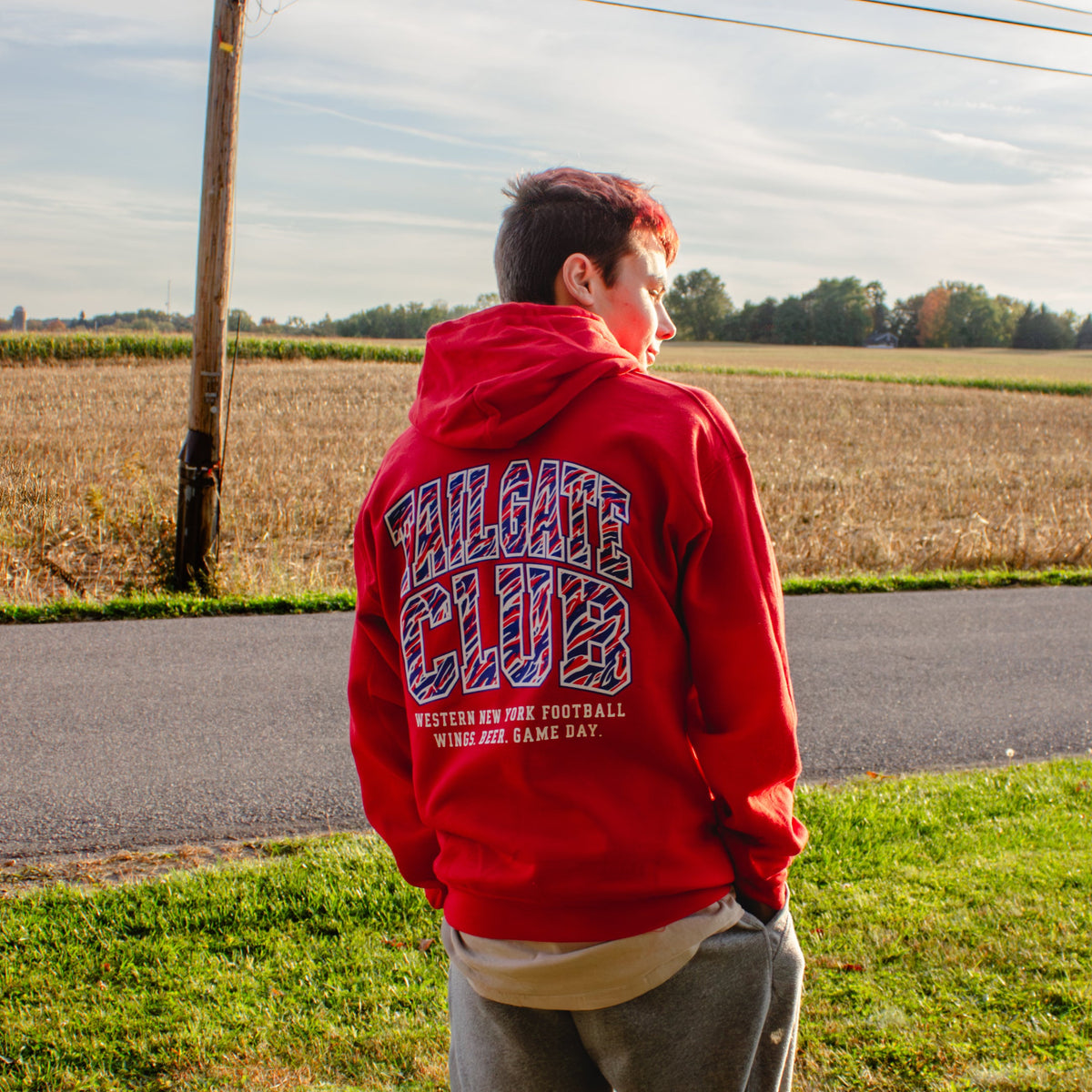 Tailgate club red hoodie