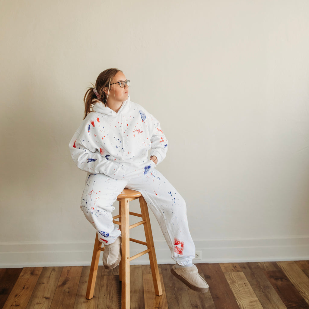 White Mafia made Sweatsuit (sold separately)