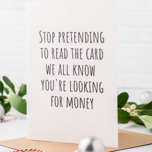 Stop pretending Card