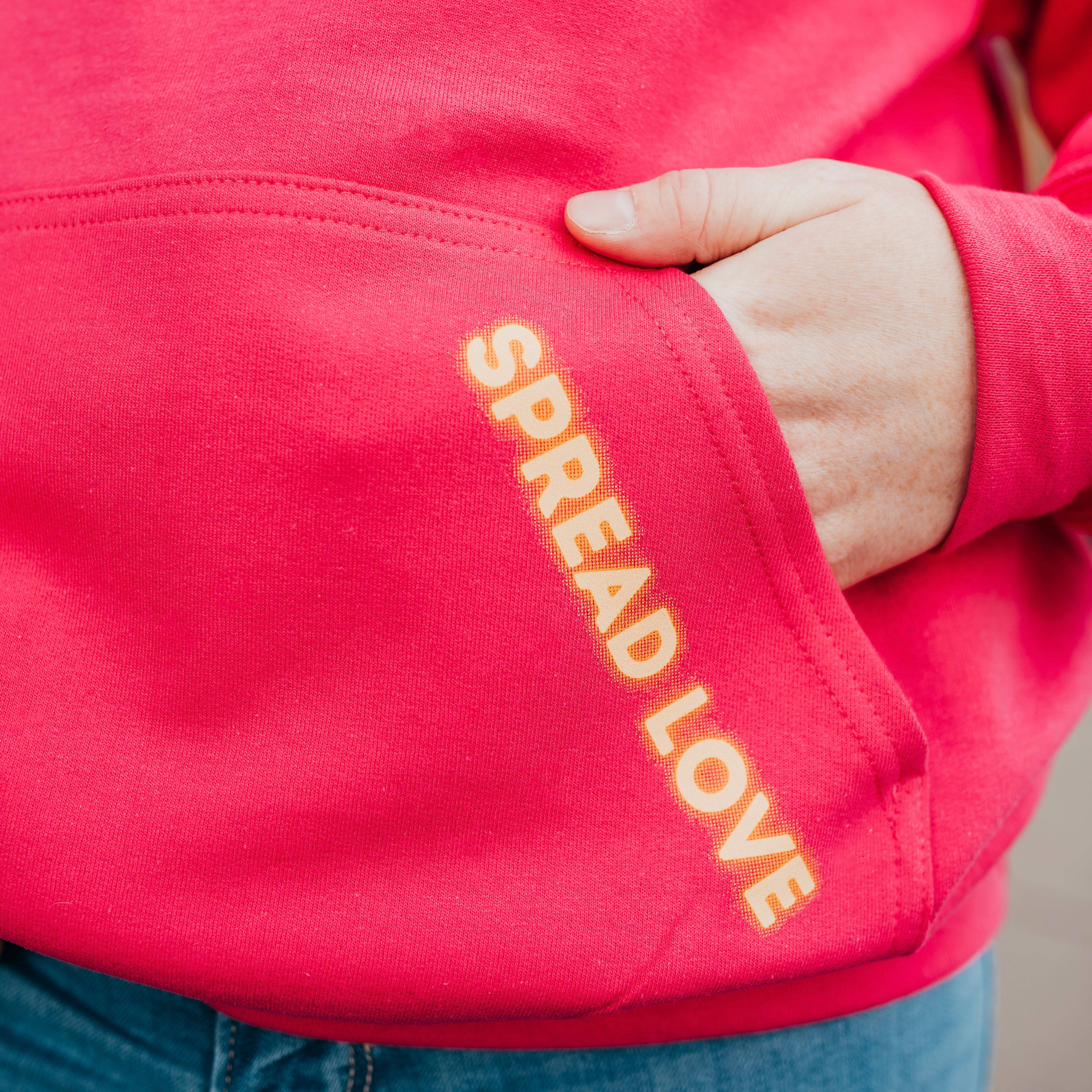 Spread love pink Hoodie