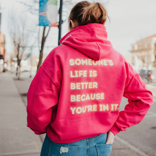 Spread love pink Hoodie