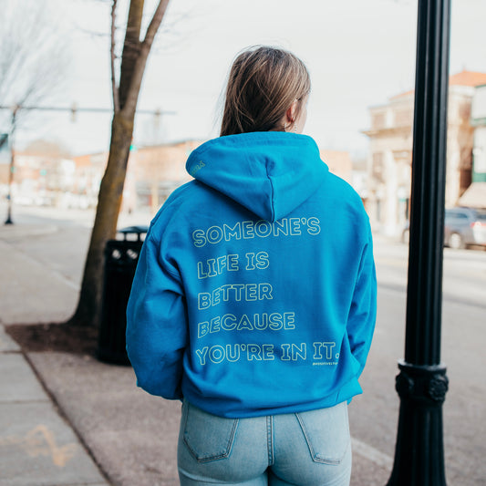 Spread Love blue Hoodie