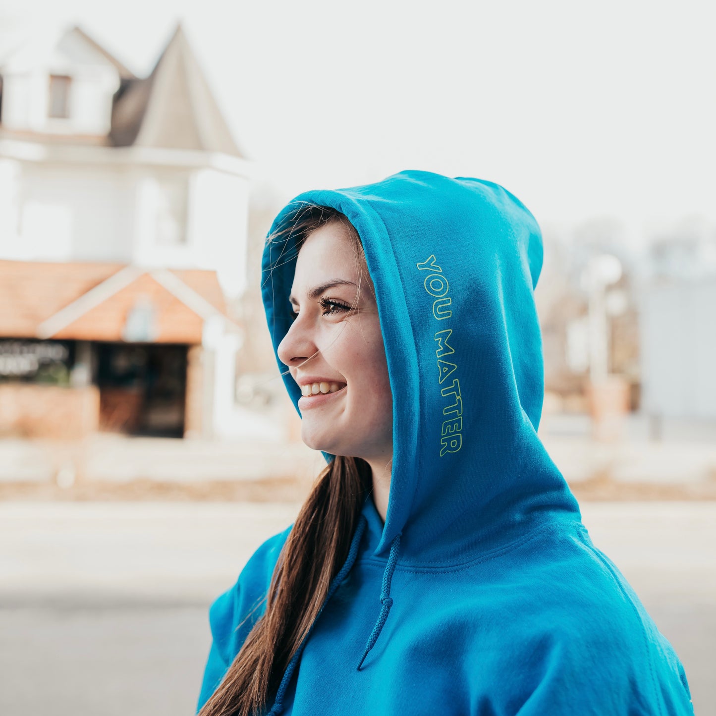 Spread Love blue Hoodie