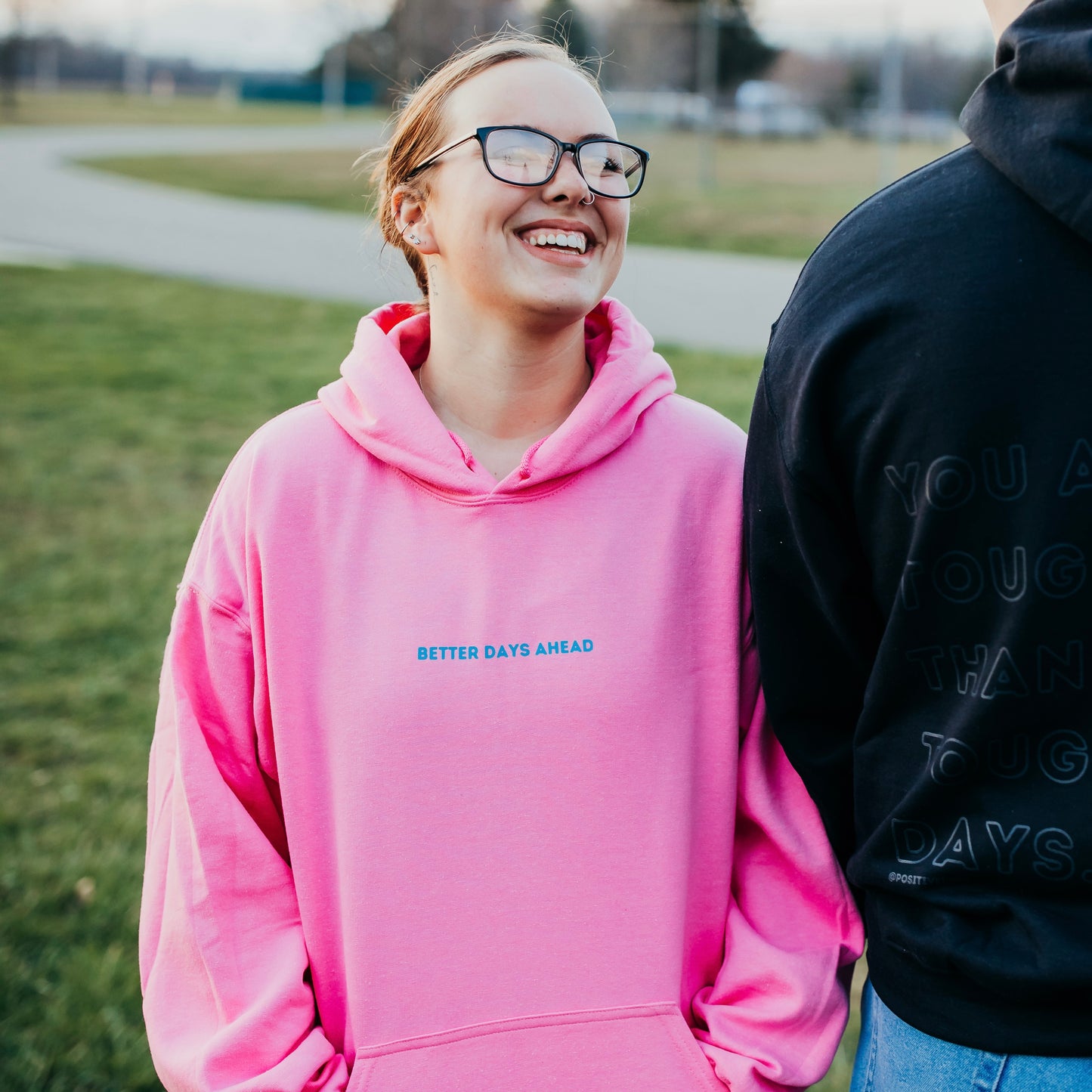 Better days ahead pink Hoodie