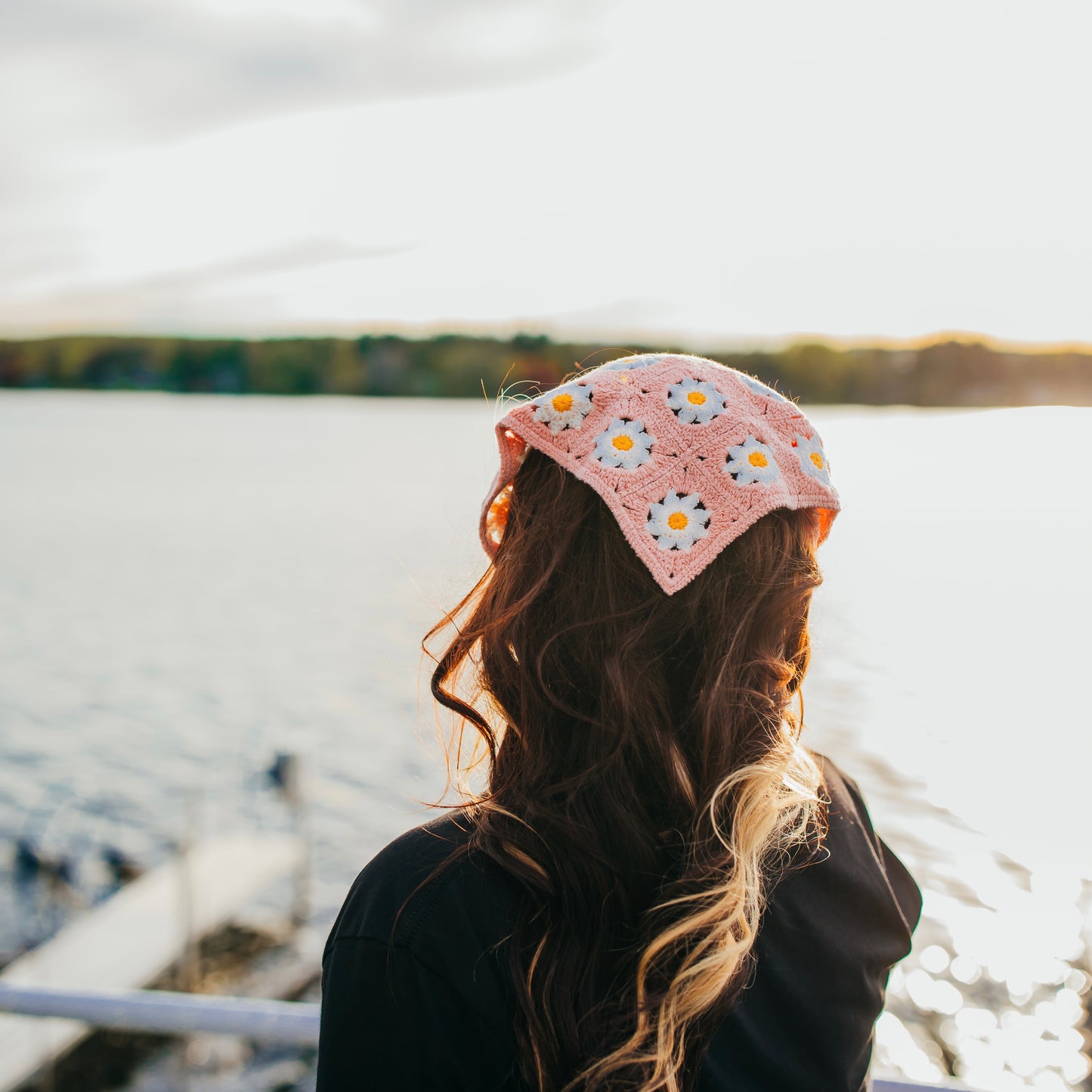 Woven Flower Bandanna