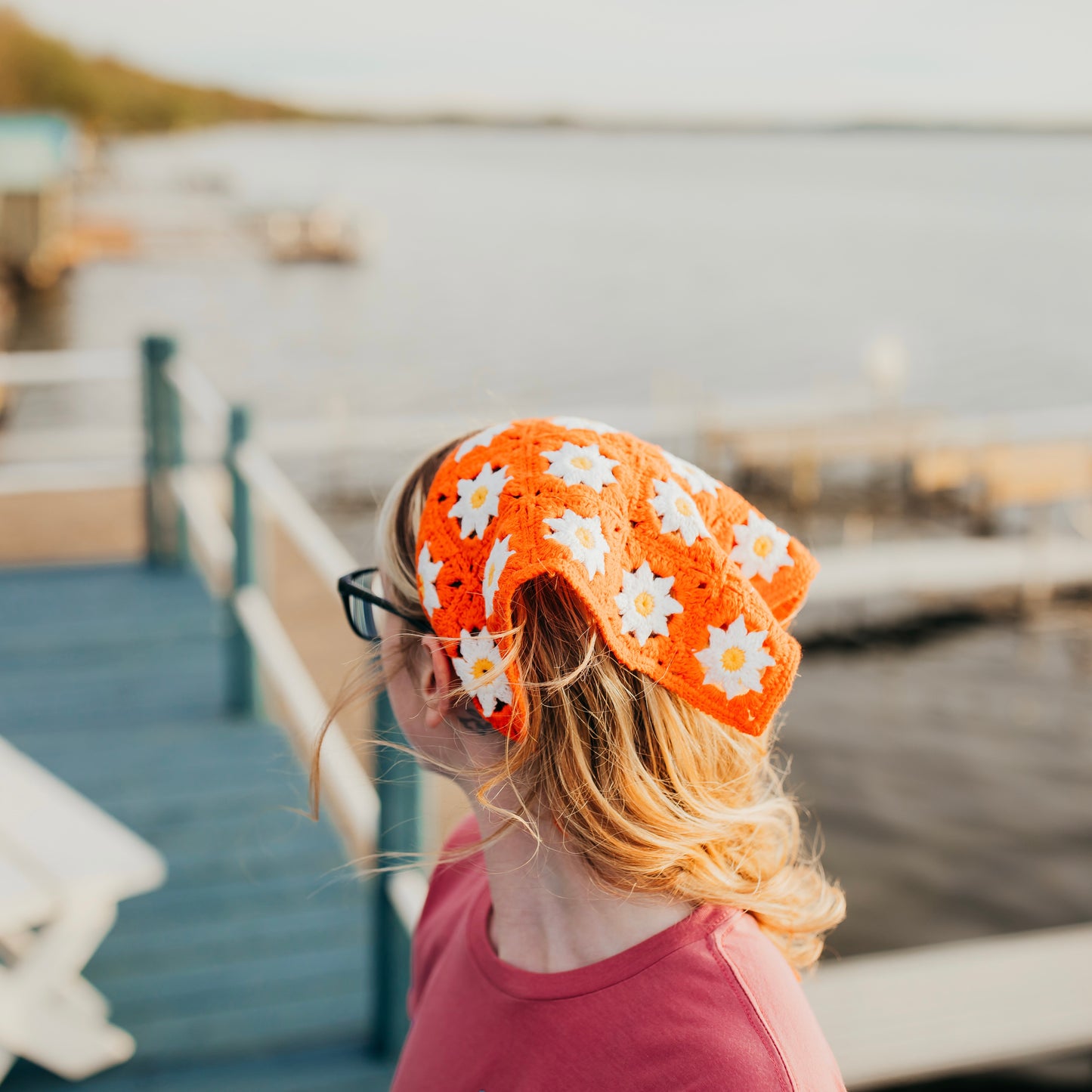 Woven Flower Bandanna